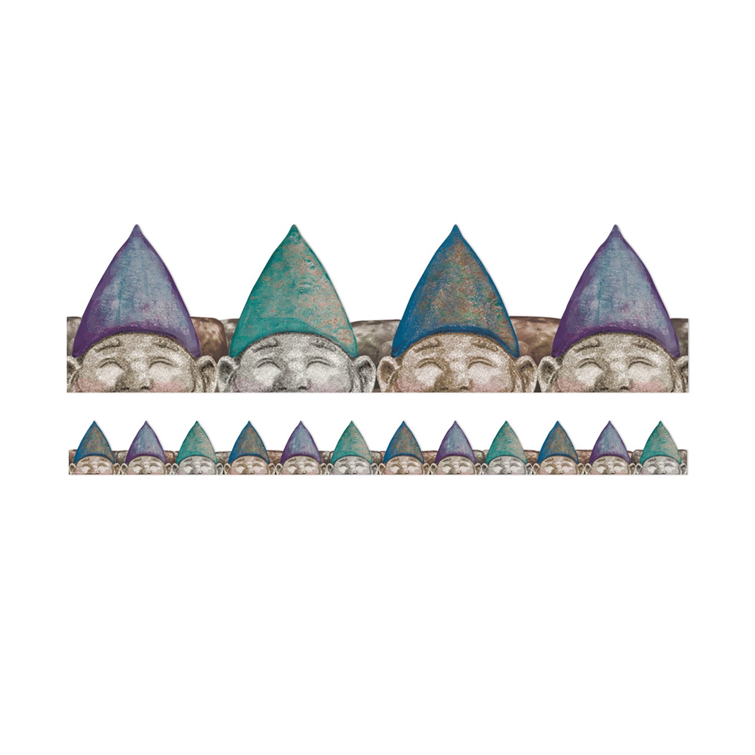 Curiosity Garden Peeking Gnomes Extra Wide Deco Trim®, 37 Feet Per Pack, 6 Packs - A1 School Supplies