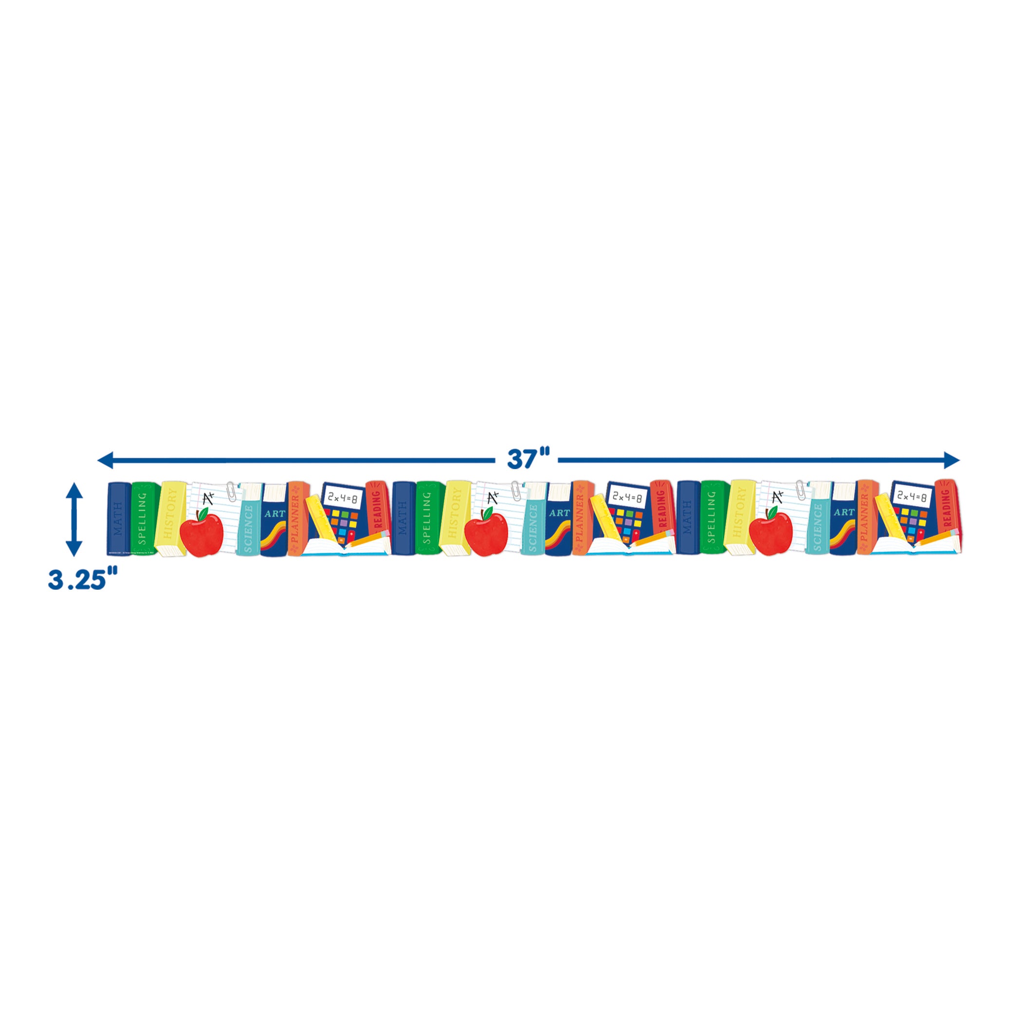 Books and Tools Extra Wide Deco Trim®, 37 Feet Per Pack, 6 Packs - A1 School Supplies