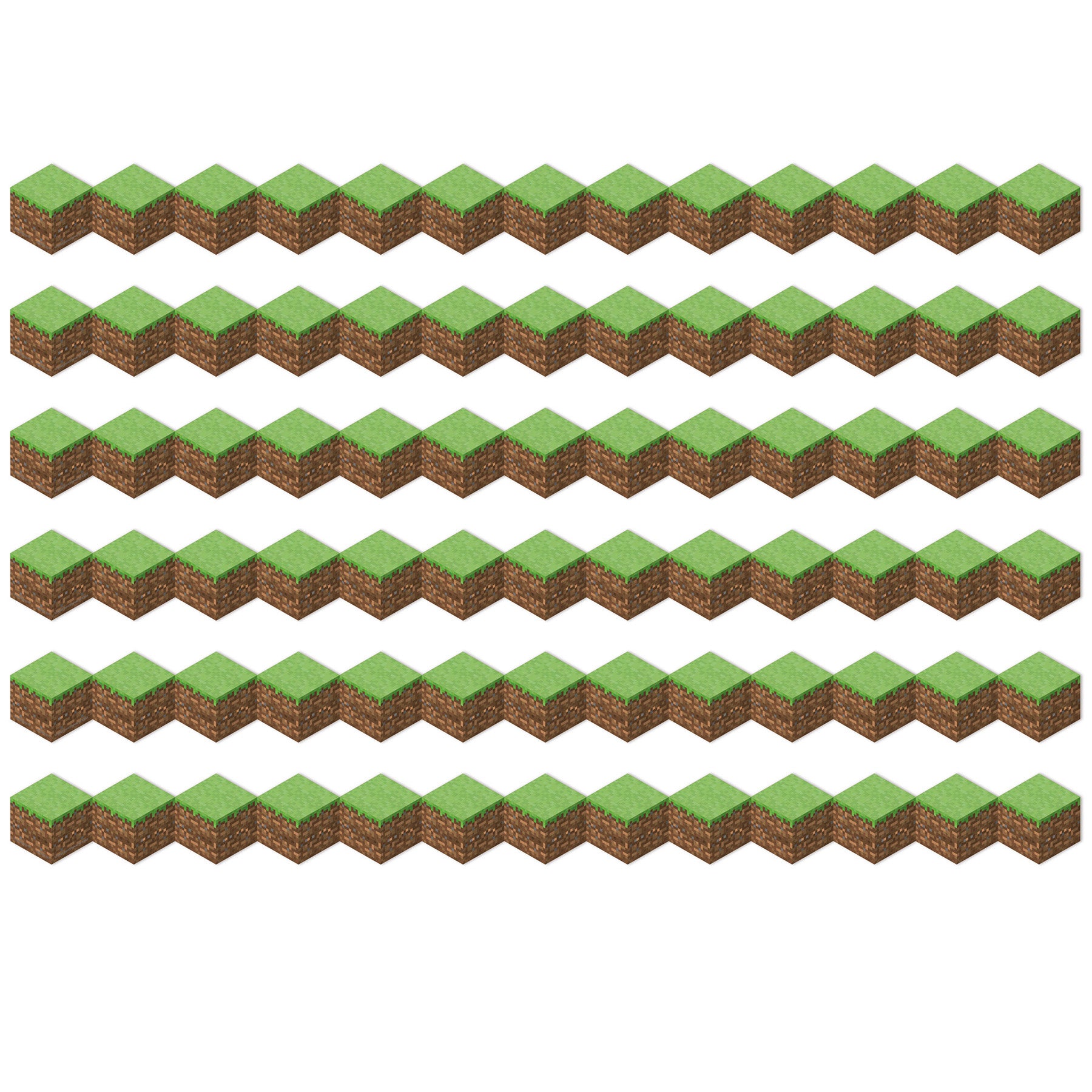Minecraft Die-Cut Blocks Extra Wide Trim, 37 Feet Per Pack, 6 Packs