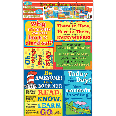 Dr. Seuss™ 35 Quotes Bulletin Board Set - A1 School Supplies