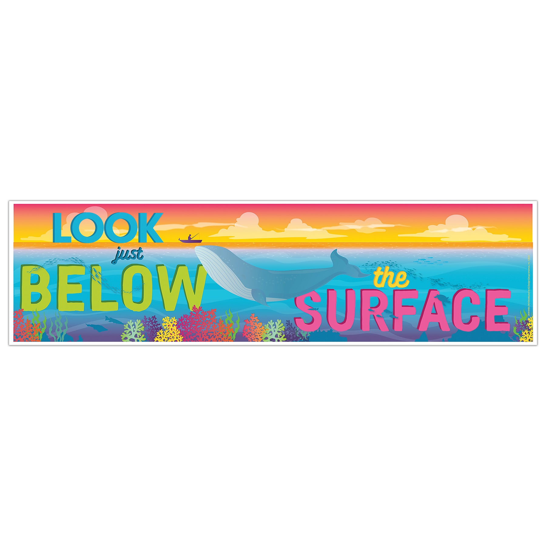 Seas the Day Banner - Horizontal, Pack of 6