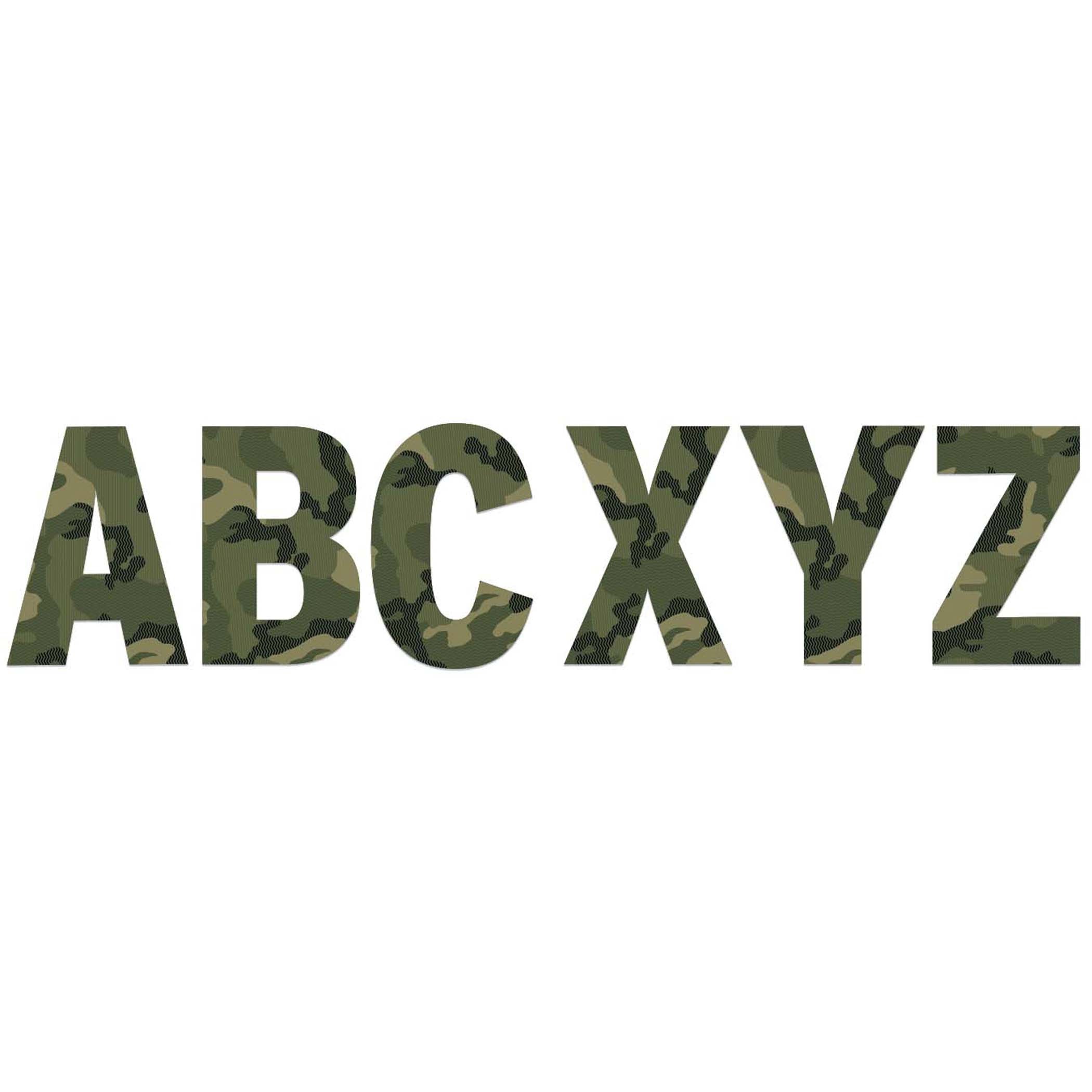 Classic Camo 7" Deco Letters, 129 Per Pack, 3 Packs - A1 School Supplies