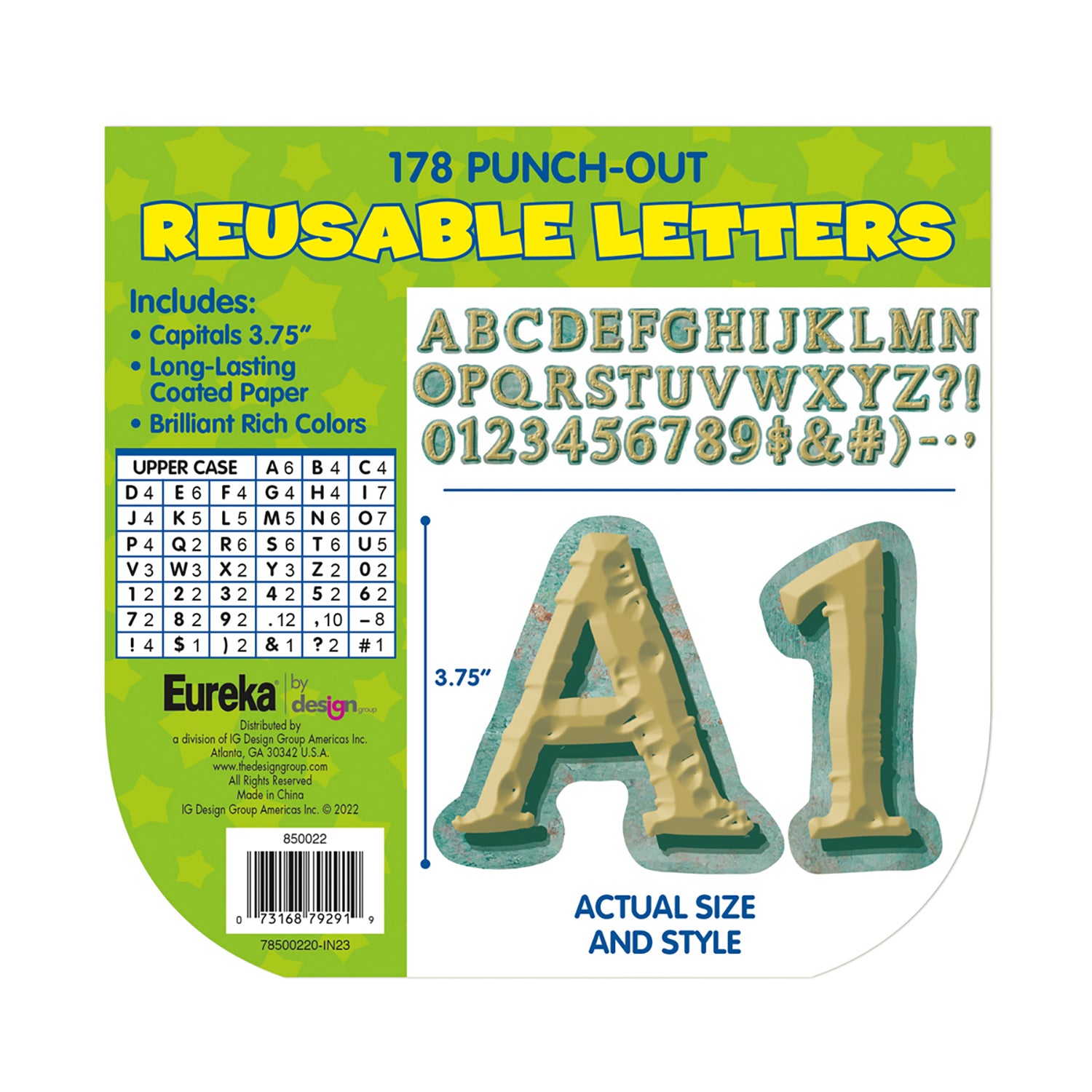 Curiosity Garden Deco Letters, 178 Per Pack, 3 Packs - A1 School Supplies