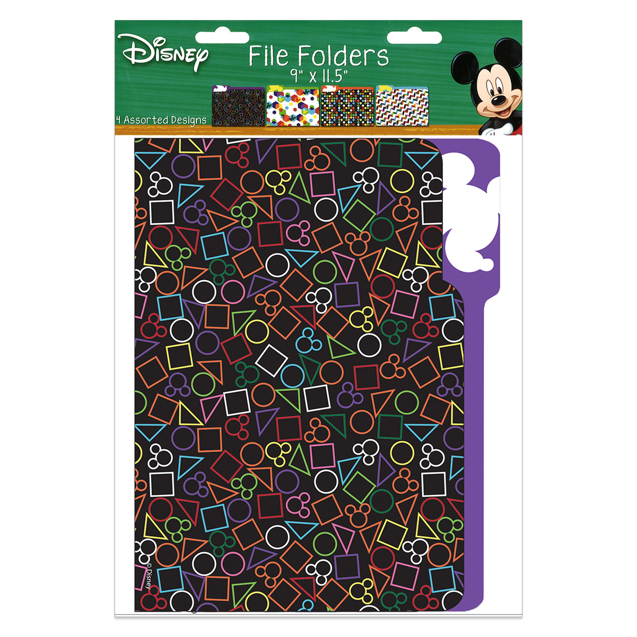 Geo Mickey® File Folders, 4 Per Pack, 6 Packs