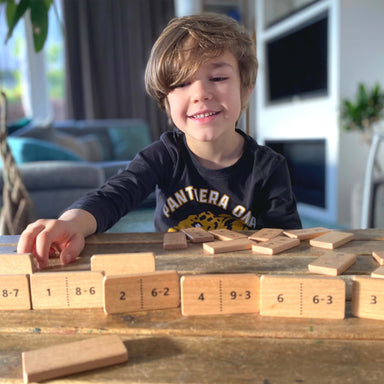 Mathomino Plus & Minus up to 20 Addition & Subtraction Wooden Math Domino Game - A1 School Supplies