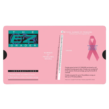 Breast Cancer Pink E-Z Grader, Pack of 3 - A1 School Supplies