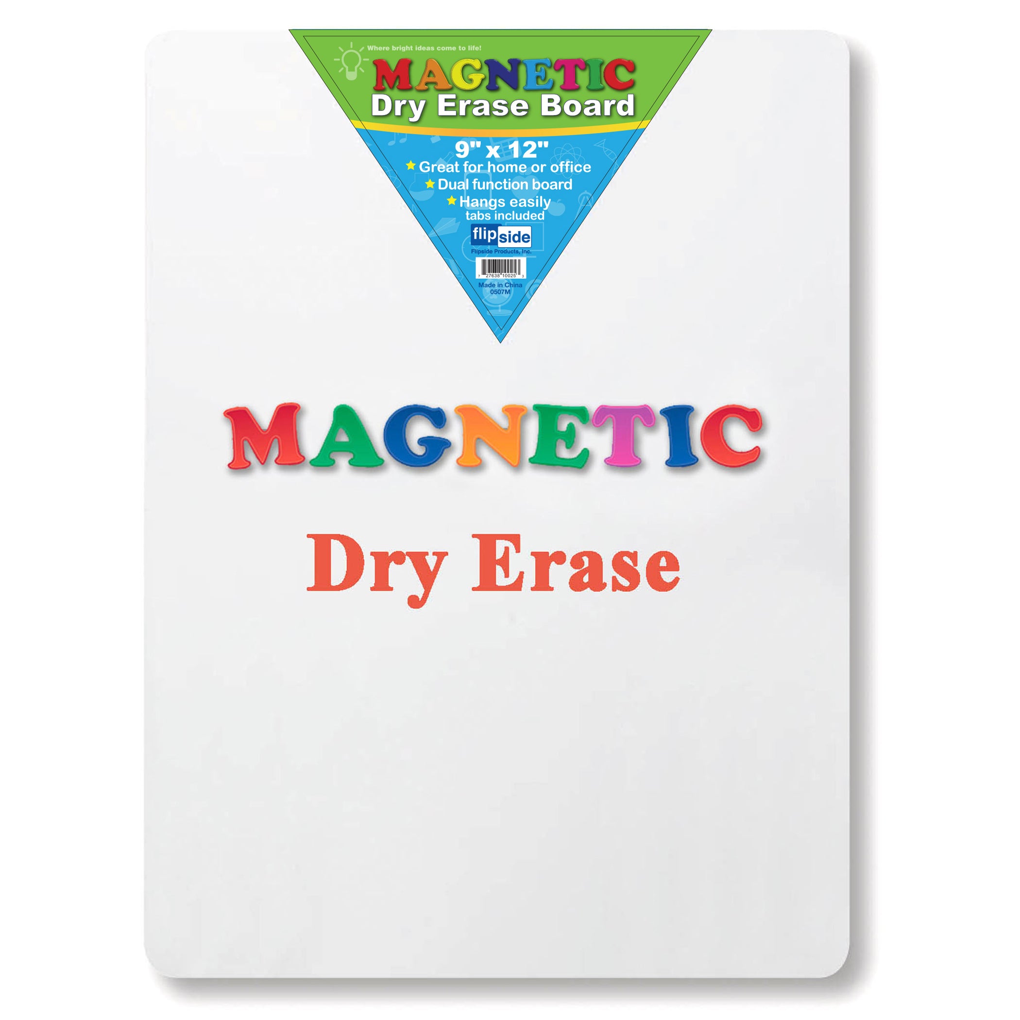 Magnetic Dry Erase Board, 9" x 12", Pack of 3