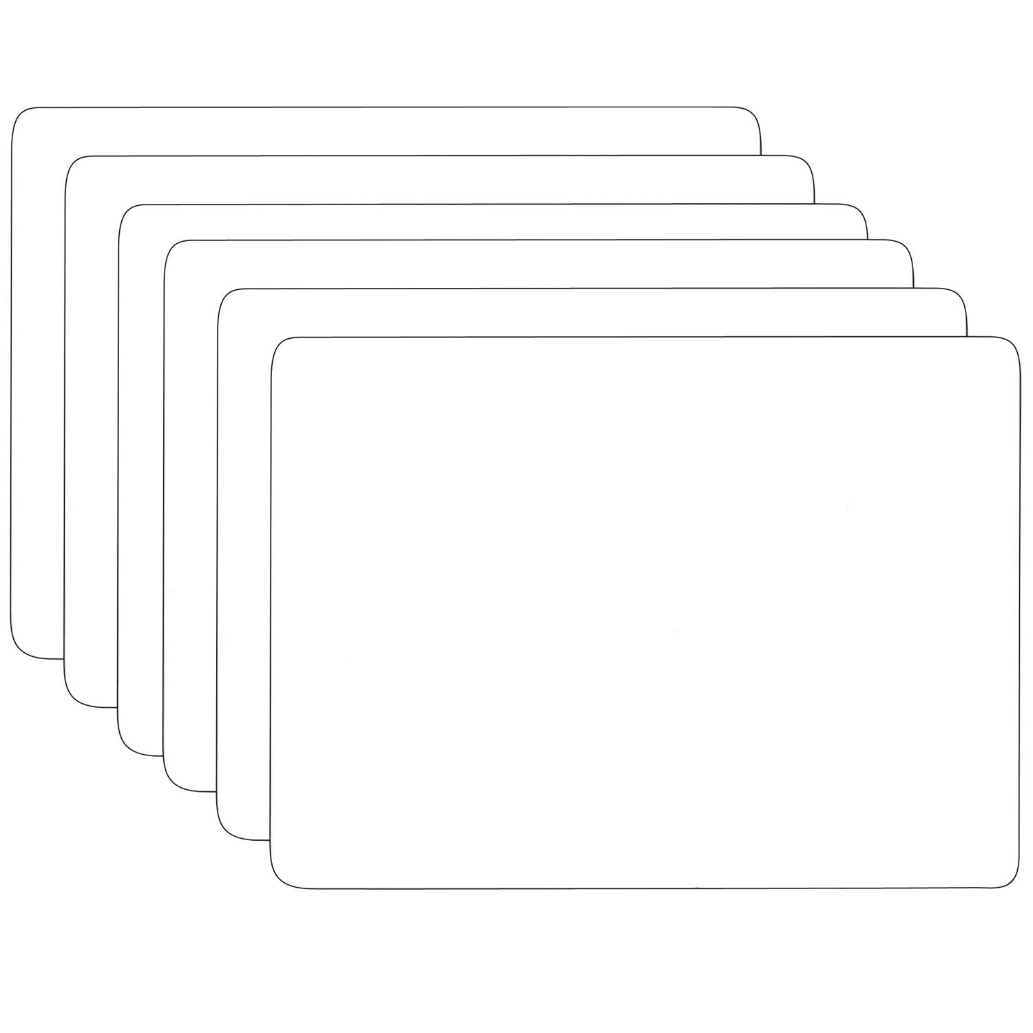 Dry Erase Board, 9.5" x 12", Pack of 6