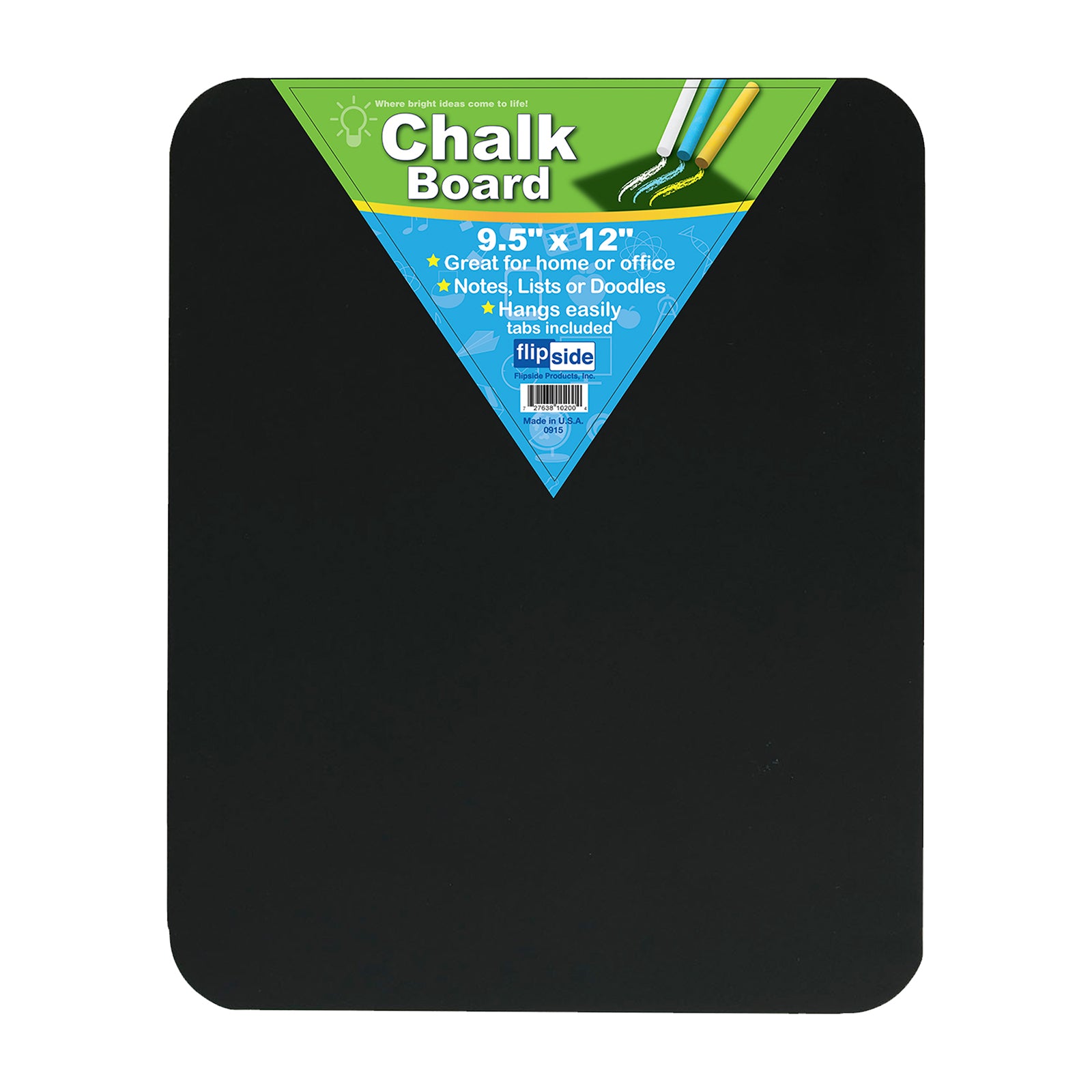 Chalkboard, 9.5" x 12", Black, Pack of 6