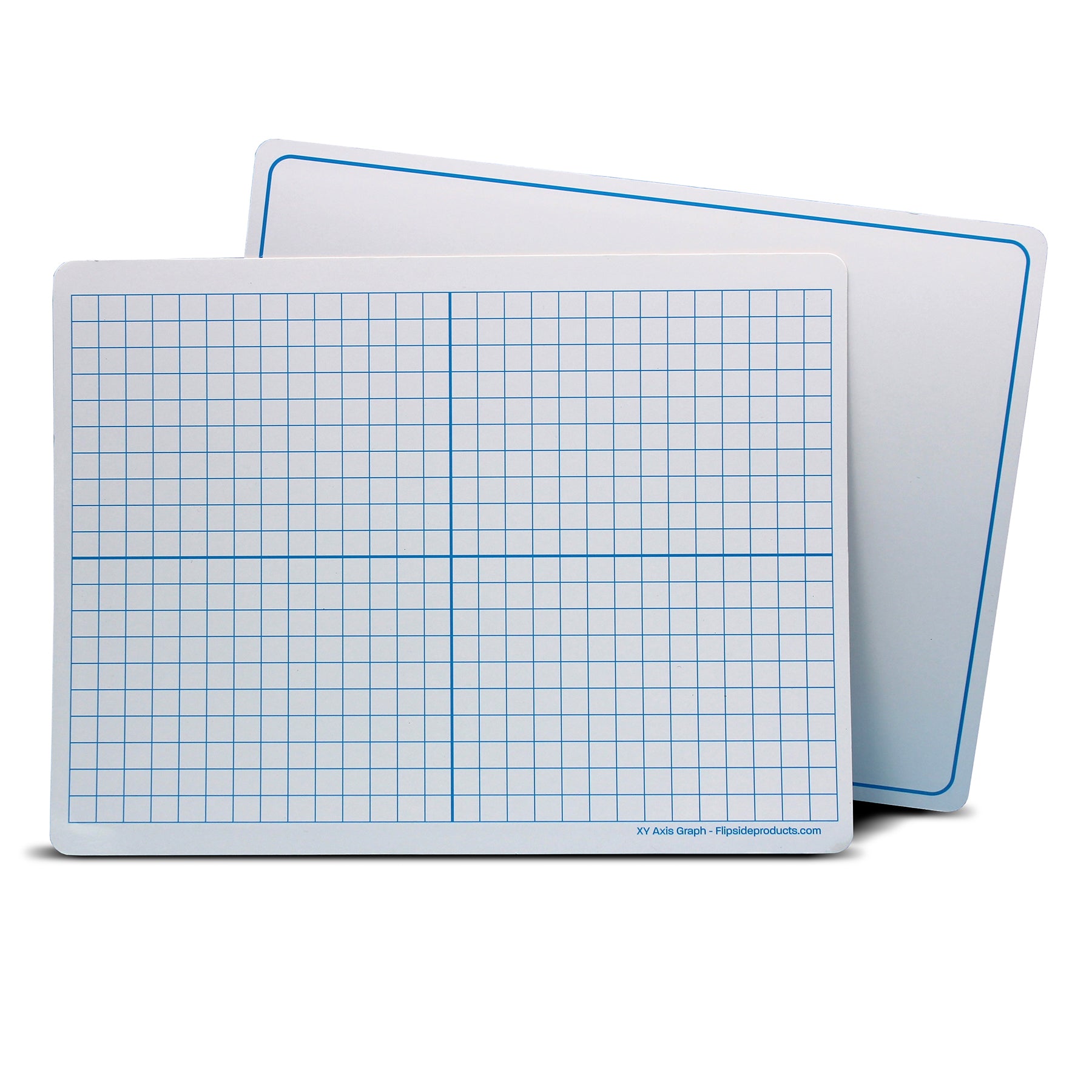 Dry Erase Learning Mat, Two-Sided XY Axis/Plain, 9" x 12", Pack of 12