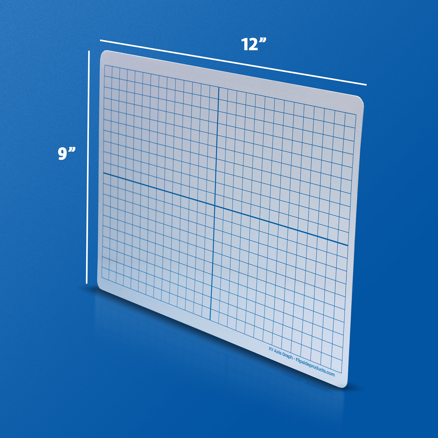 Dry Erase Learning Mat, Two-Sided XY Axis/Plain, 9" x 12", Pack of 12