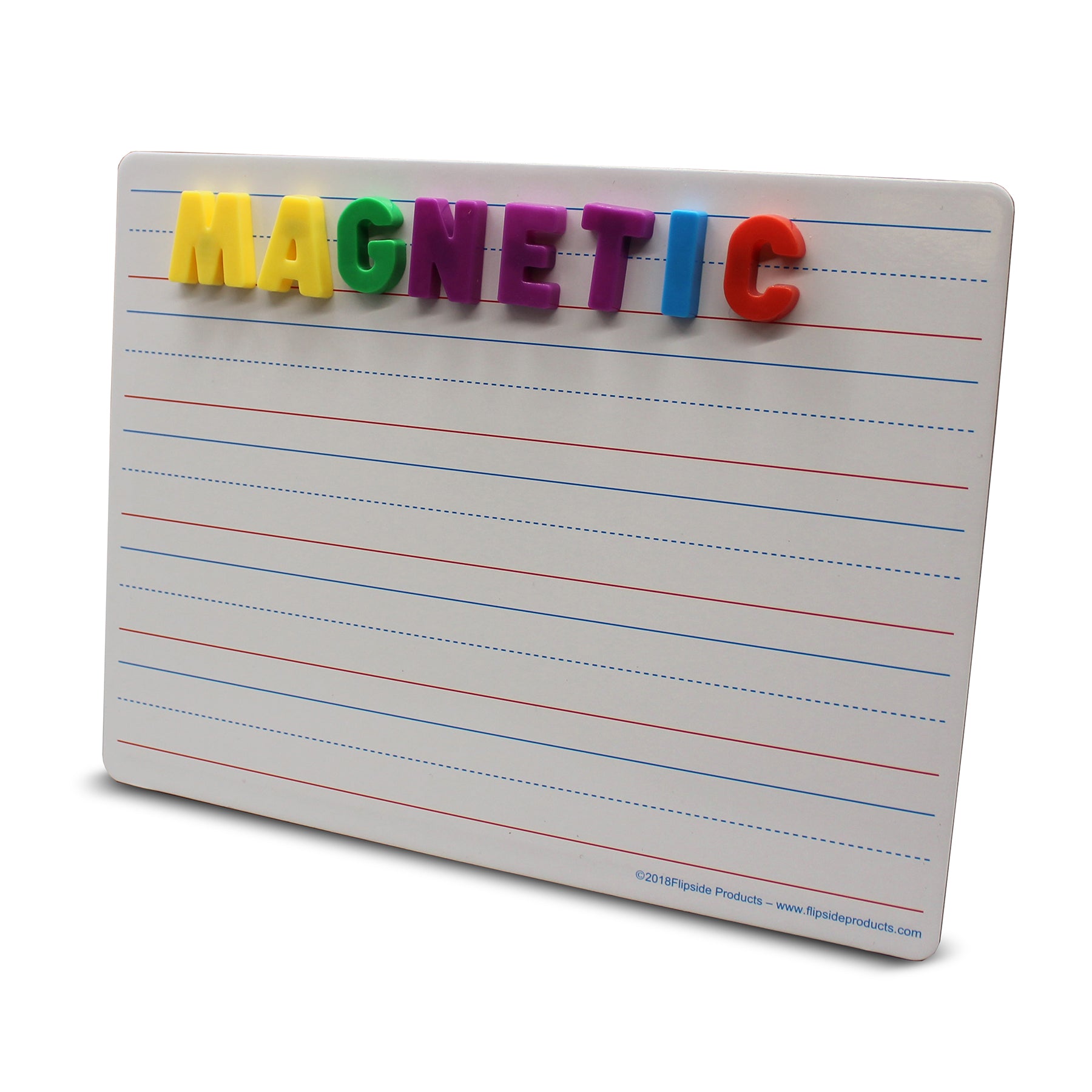 Two-Sided Magnetic Dry Erase Board, 9" x 12", Ruled, Pack of 24