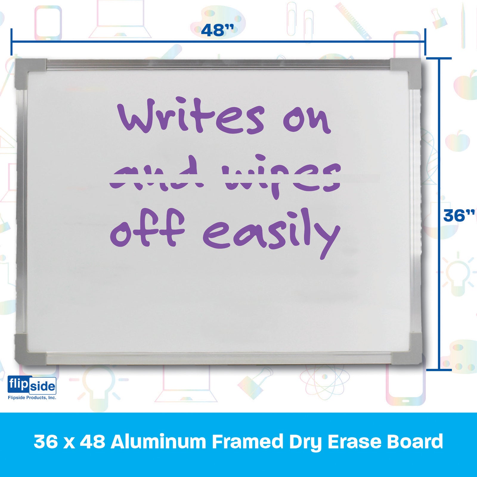 Aluminum Framed Dry Erase Board 36" x 48"