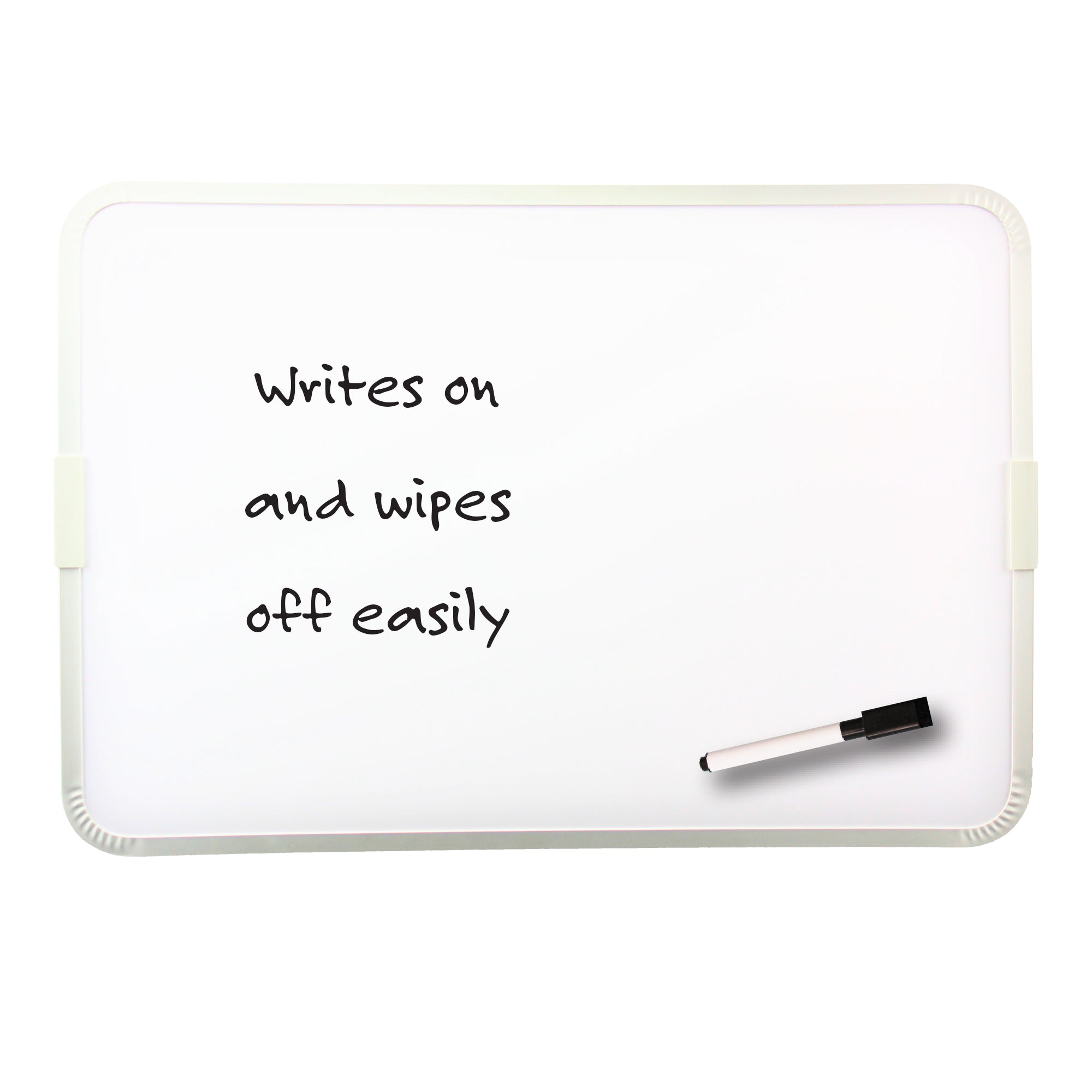 Two-Sided Aluminum Framed, Magnetic Dry Erase Board with Pen, 12" x 17.5", Pack of 3