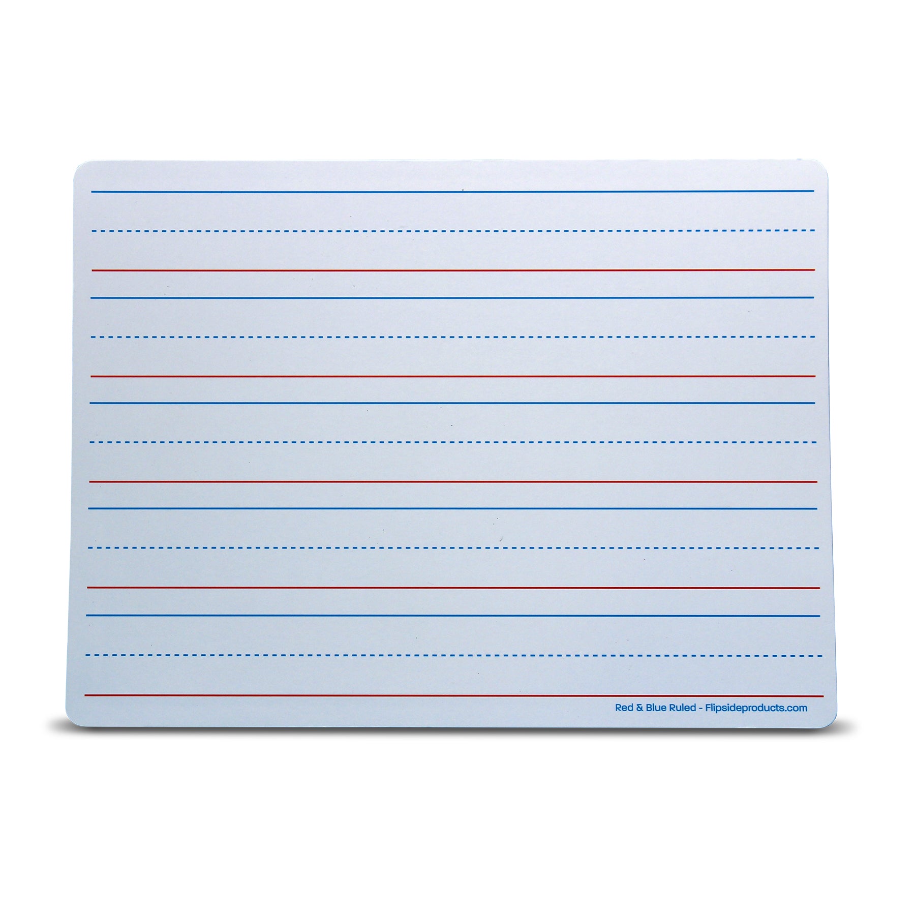 Dry Erase Learning Mat, Two-Sided Red & Blue Ruled/Plain, 9" x 12", Pack of 12