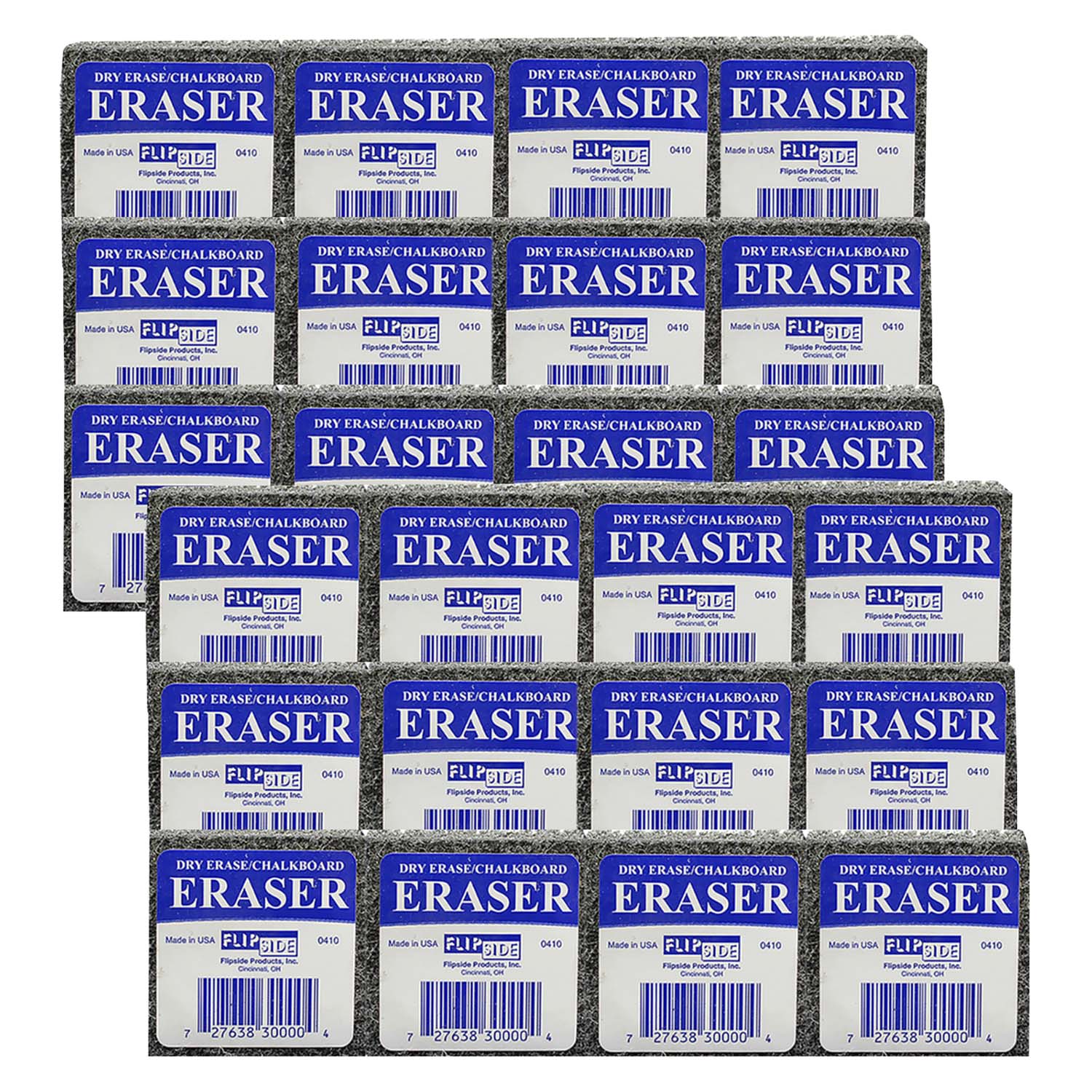 Student Eraser, 2" Width, 2" Length, 12 Per Pack, 2 Packs