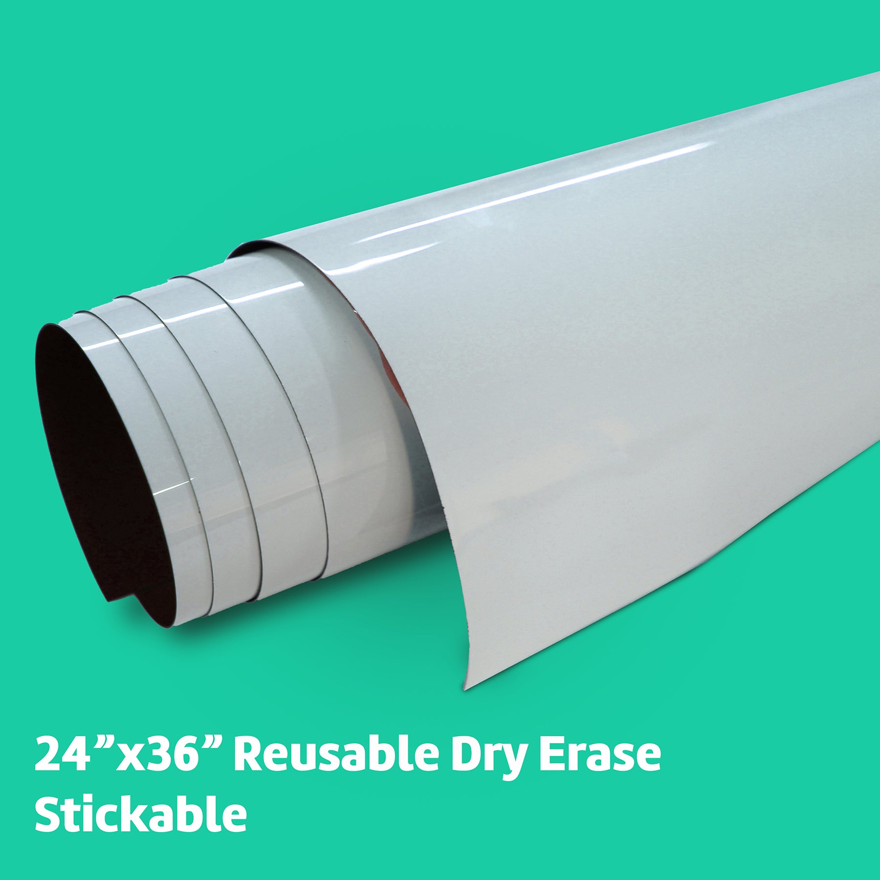 Repositionable Whiteboard Stickable with Dry Erase Marker, 24" x 36"