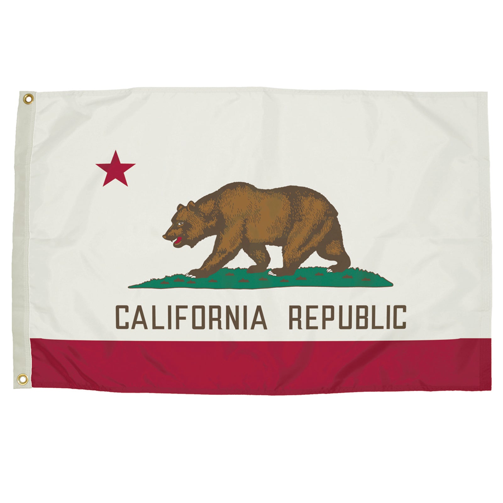 Durawavez Nylon Outdoor Flag with Heading & Grommets, California, 3ft x 5ft