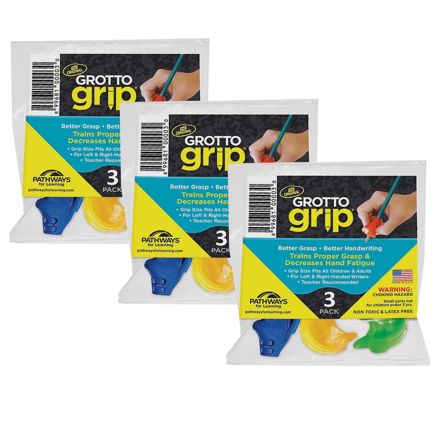 Grotto Grip, 3 Per Pack, 3 Packs