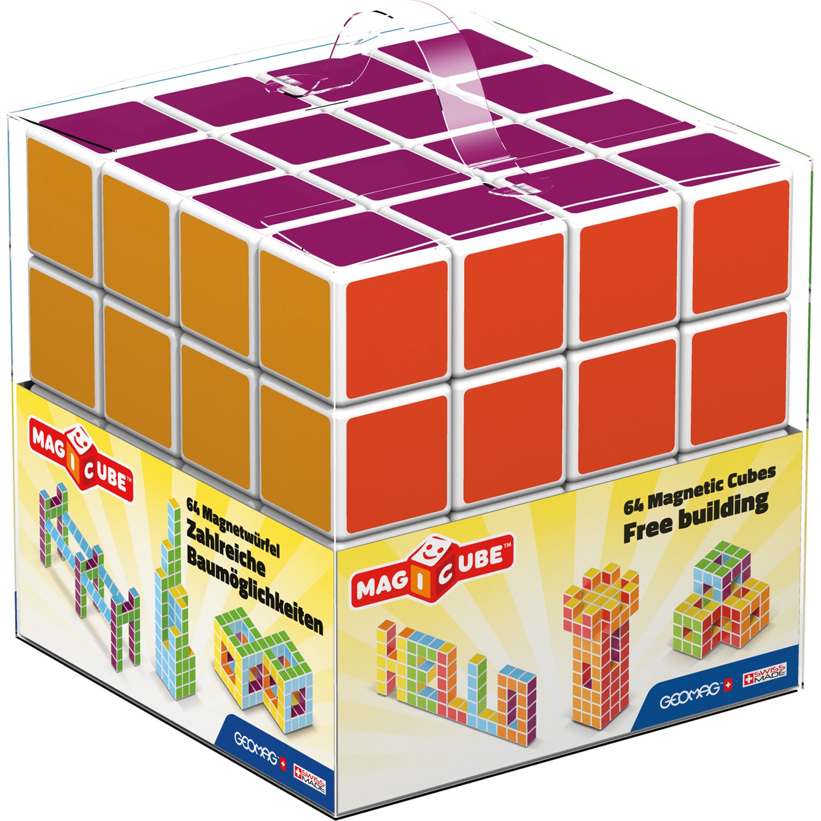 Magicube™ - 64 Piece Multicolored Free Building Set