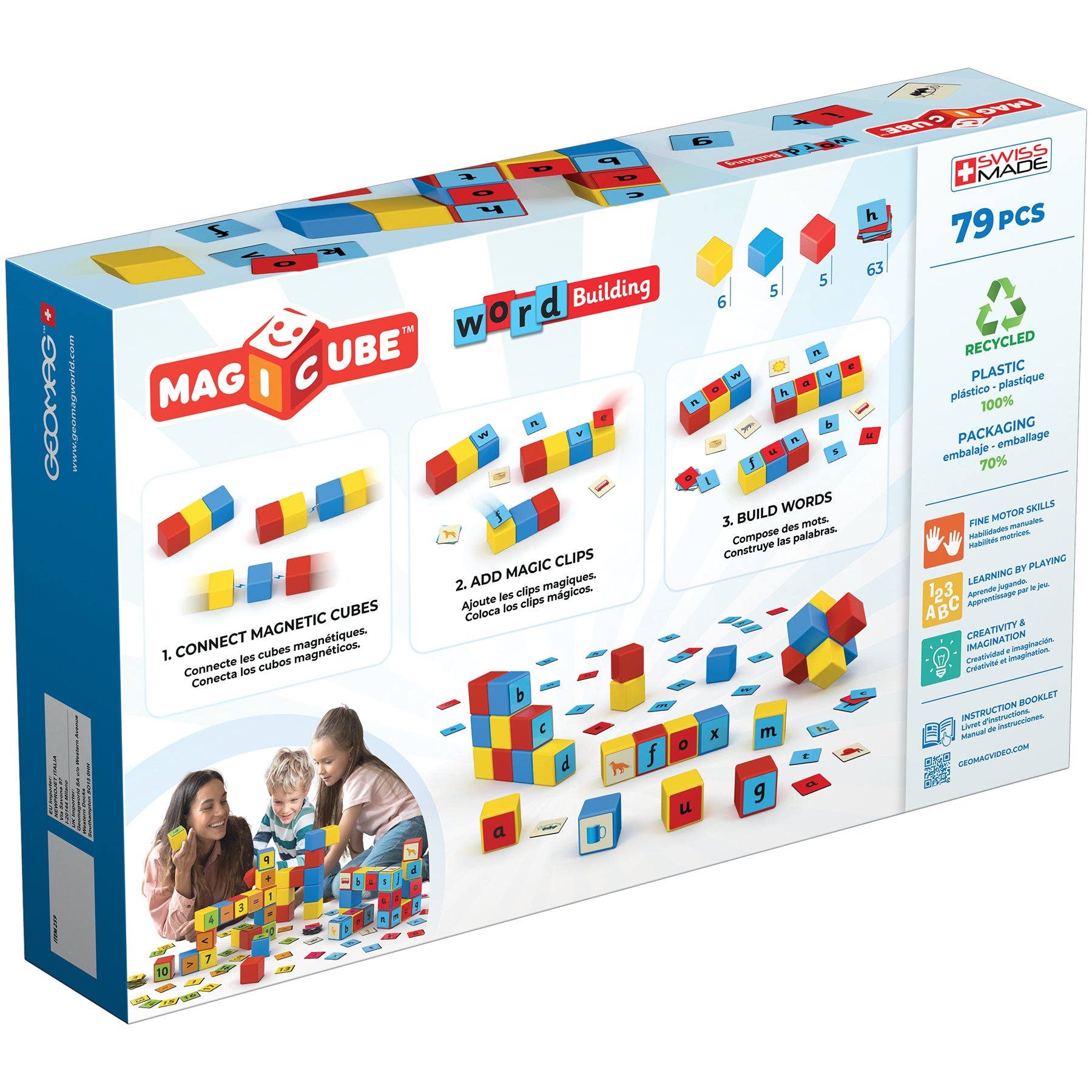 Magicube™ Word Building Set, Recycled, 79 Pieces - A1 School Supplies