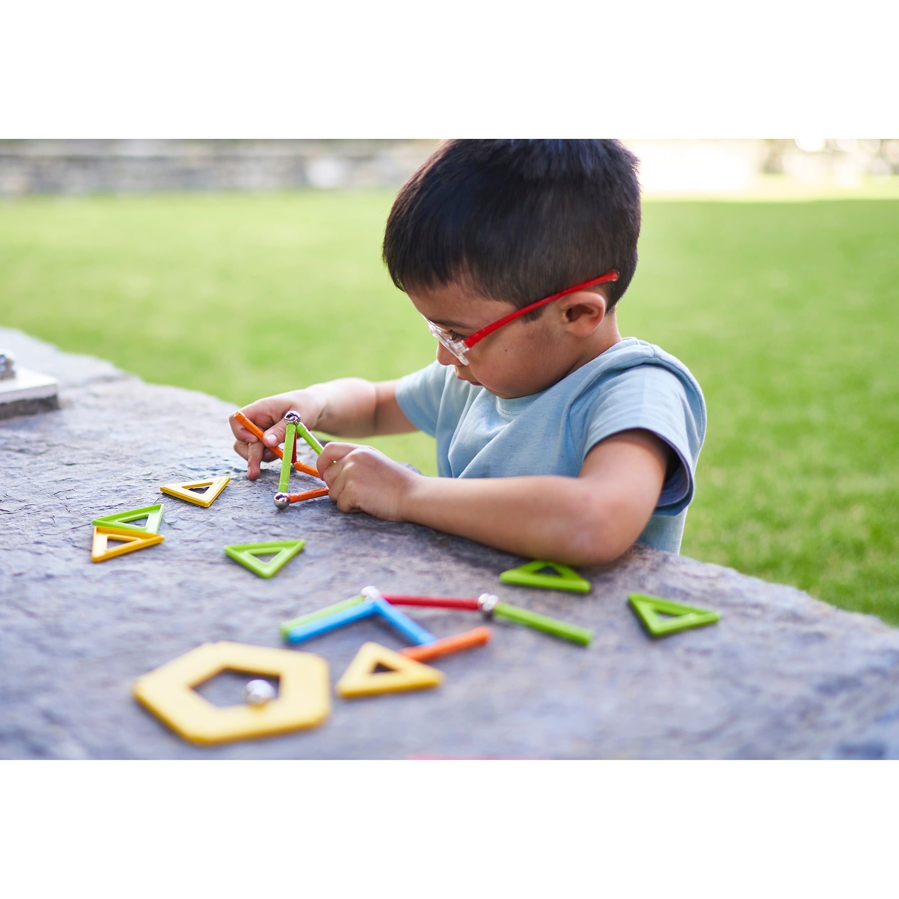 Magnetic Building Set, Supercolor Recycled, 35 Pieces