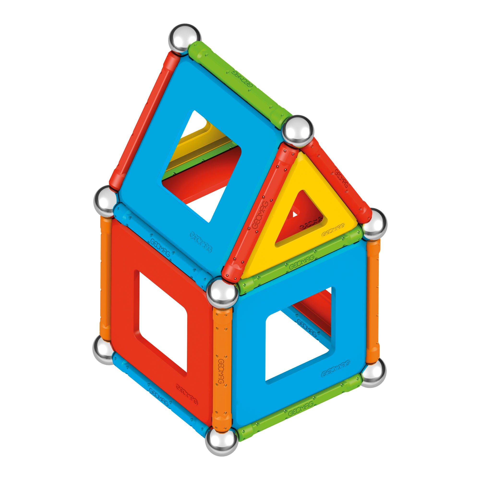 Magnetic Building Set, Supercolor Recycled, 52 Pieces