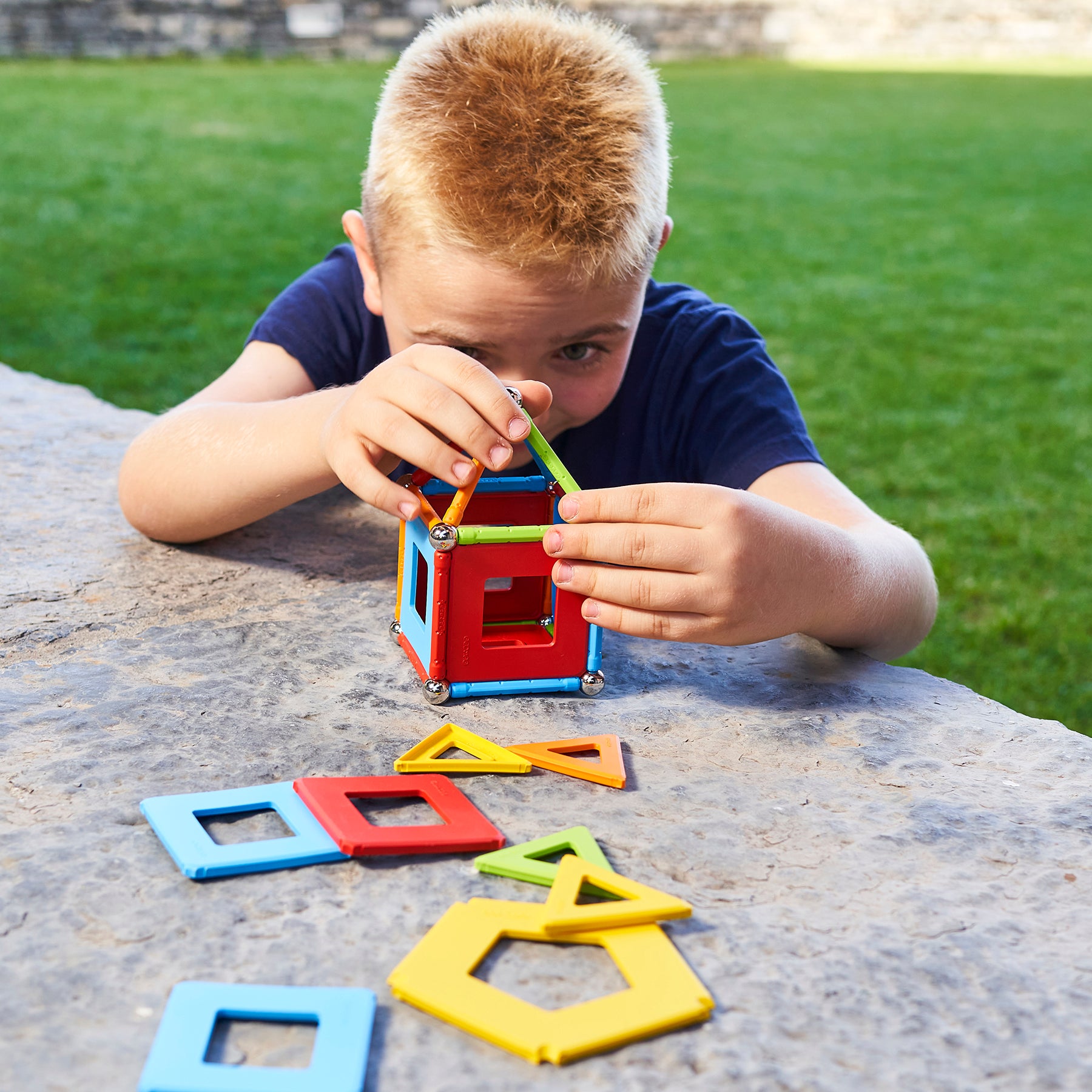 Magnetic Building Set, Supercolor Recycled, 52 Pieces