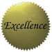 Excellence 2" Gold Certificate Seals, 50 Per Pack, 6 Packs - A1 School Supplies