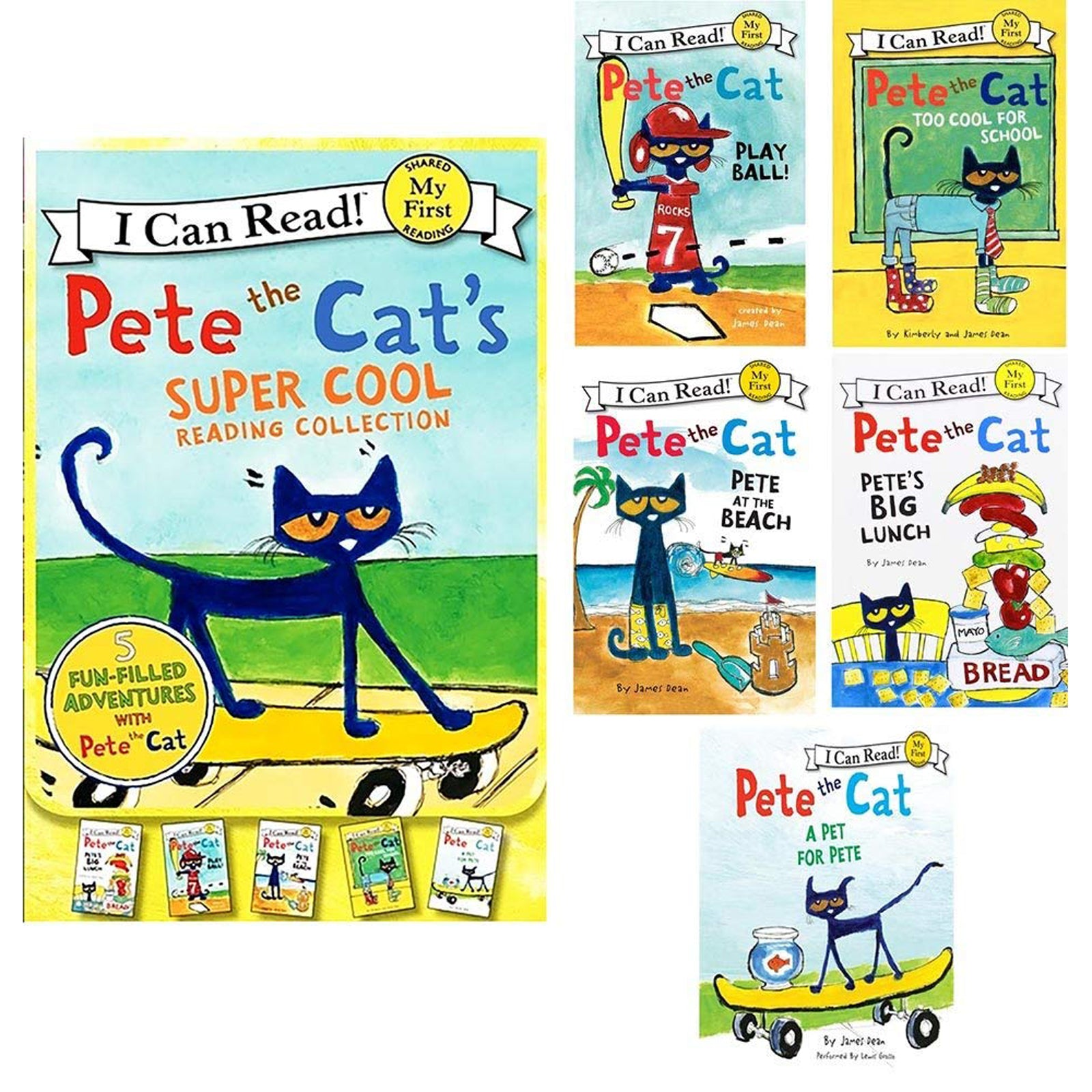 Pete the Cat's Super Cool Reading Collection, Set of 5