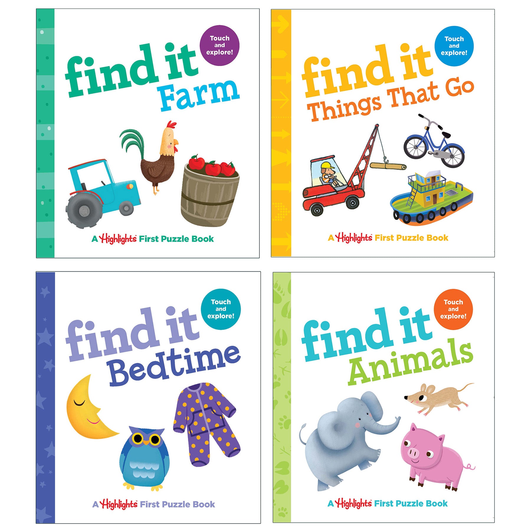 Find It Board Books, Set of 4