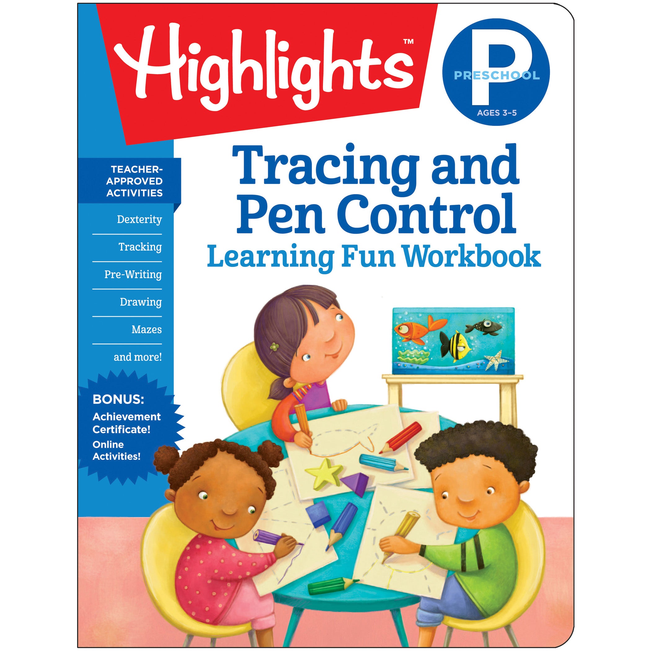 Learning Fun Workbooks, Preschool Tracing and Pen Control, Pack of 6