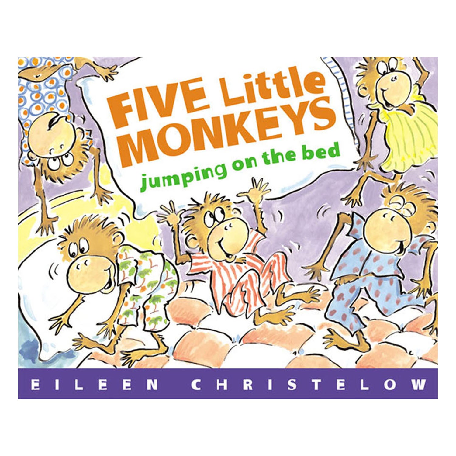 Five Little Monkeys Jumping on the Bed Book, Pack of 3