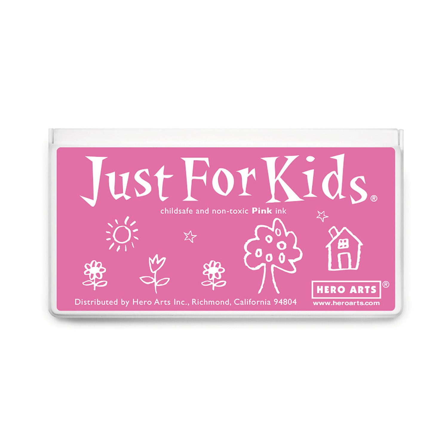 Jumbo Just for Kids Stamp Pad, Pink, Pack of 2 - A1 School Supplies