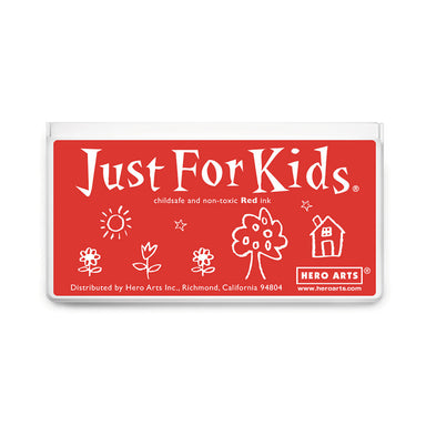 Jumbo Just for Kids Stamp Pad, Red, Pack of 2 - A1 School Supplies