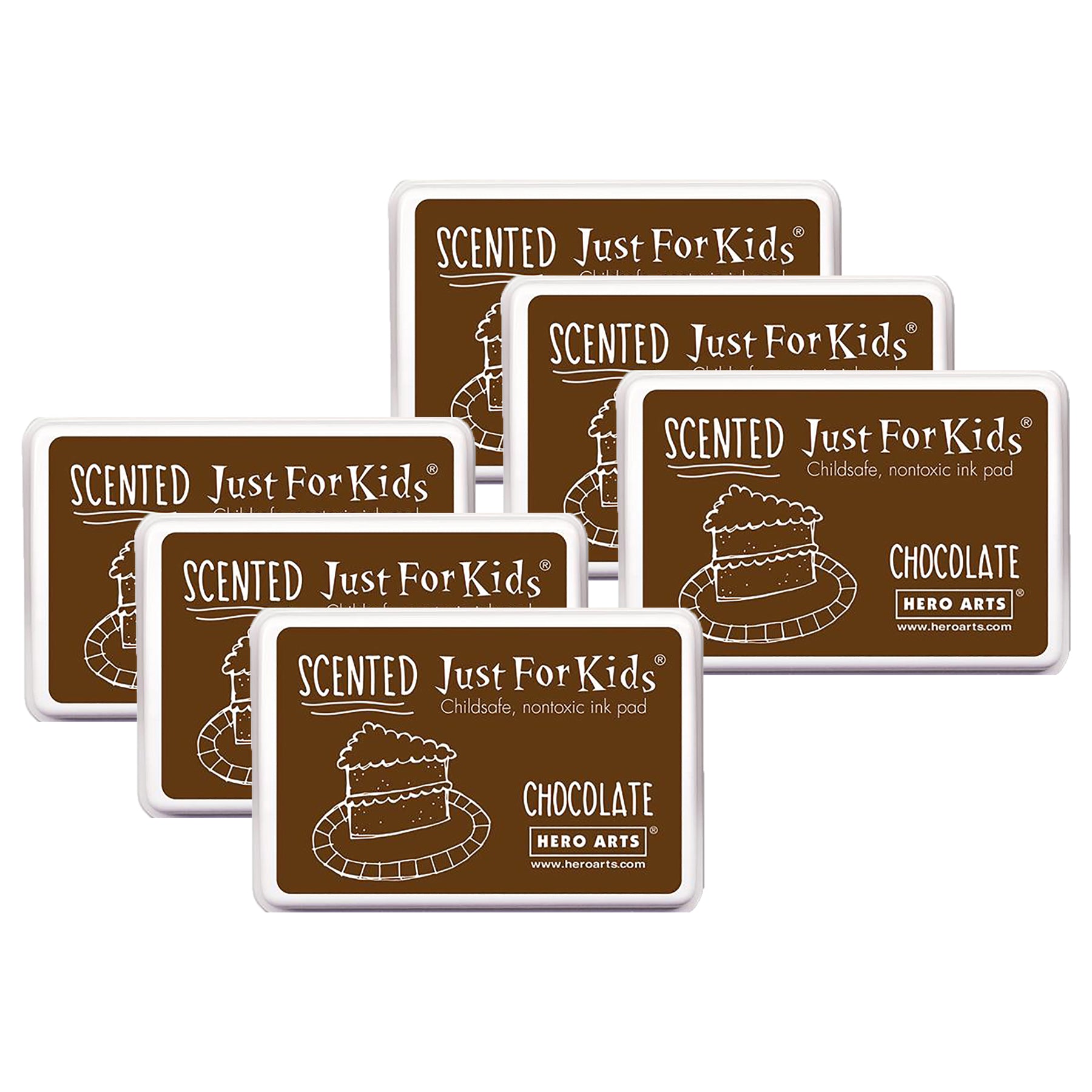 Just for Kids® Scented Ink Pad Chocolate/Brown, Pack of 6