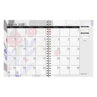 Monthly and Weekly Academic Calendar Planner, Wild Flower, July-August, 7" x 9" - A1 School Supplies