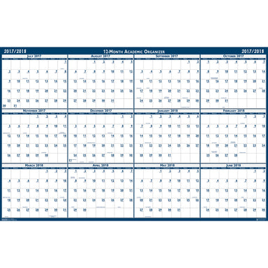 Laminated Wipe Off Wall Academic Calendar, Reversible, 18" x 24" - A1 School Supplies