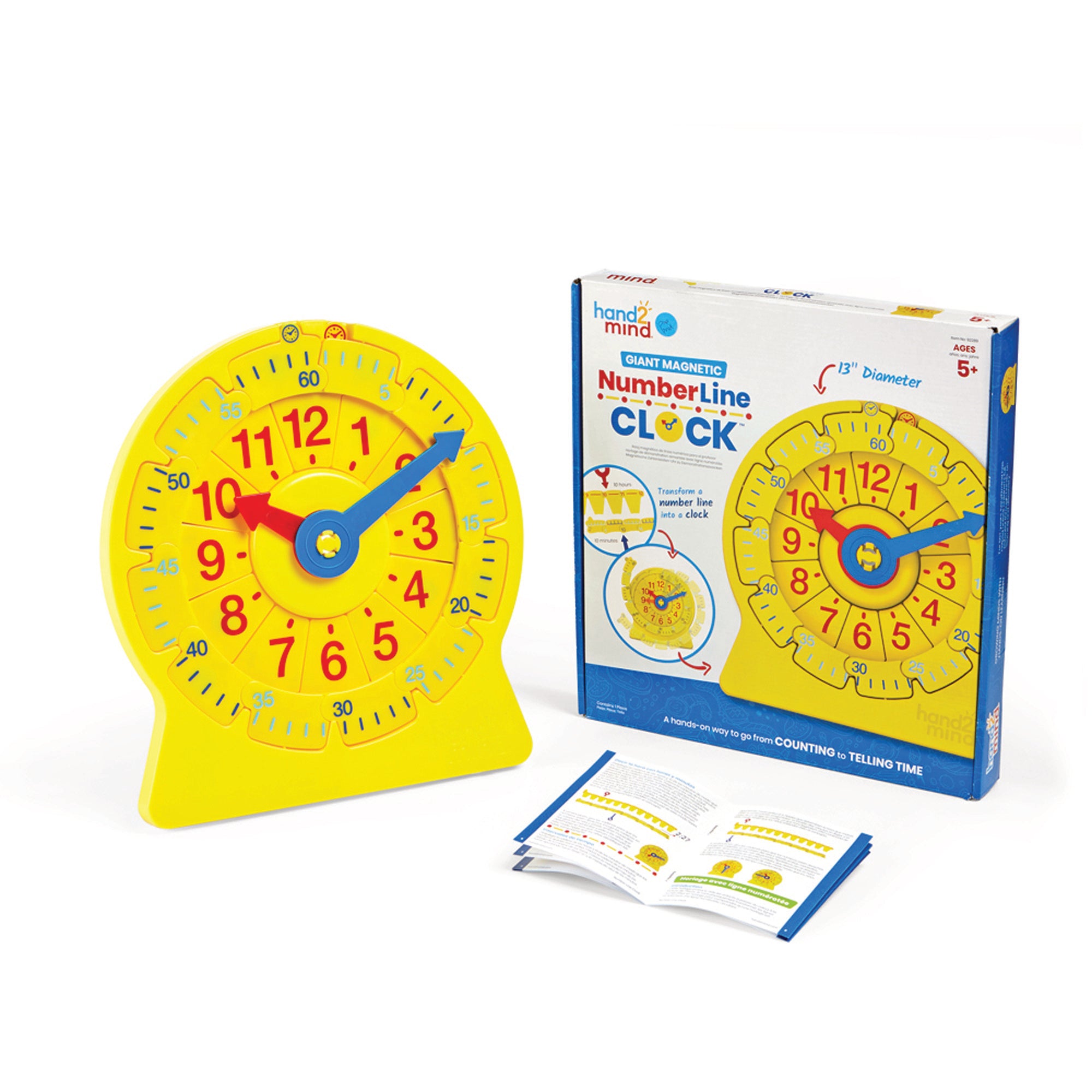 NumberLine Clock™, Magnetic Demonstration Clock - A1 School Supplies