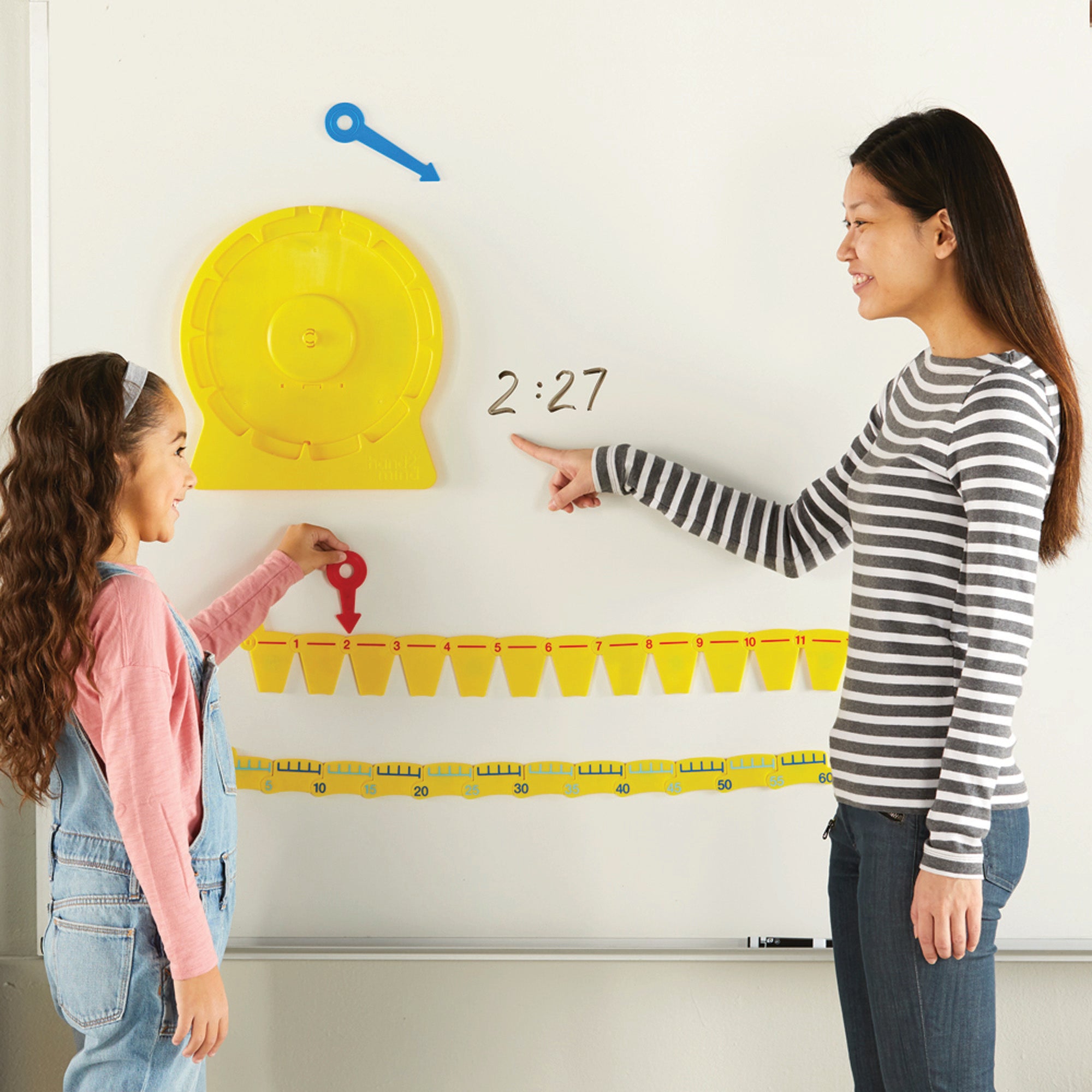 NumberLine Clock™, Magnetic Demonstration Clock - A1 School Supplies