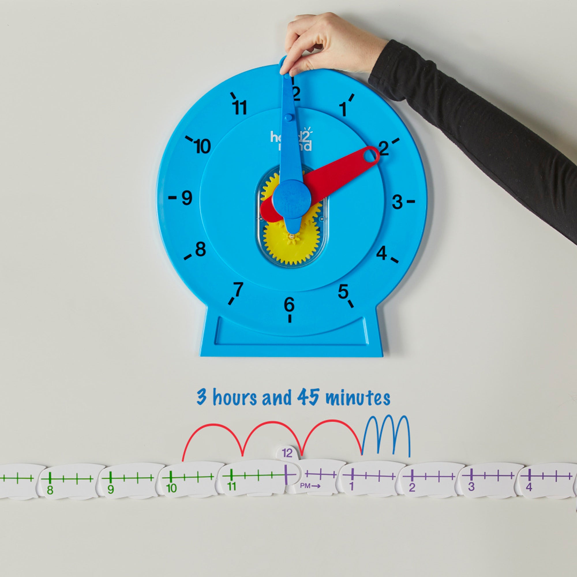 Magnetic Demonstration Advanced NumberLine Clock - A1 School Supplies