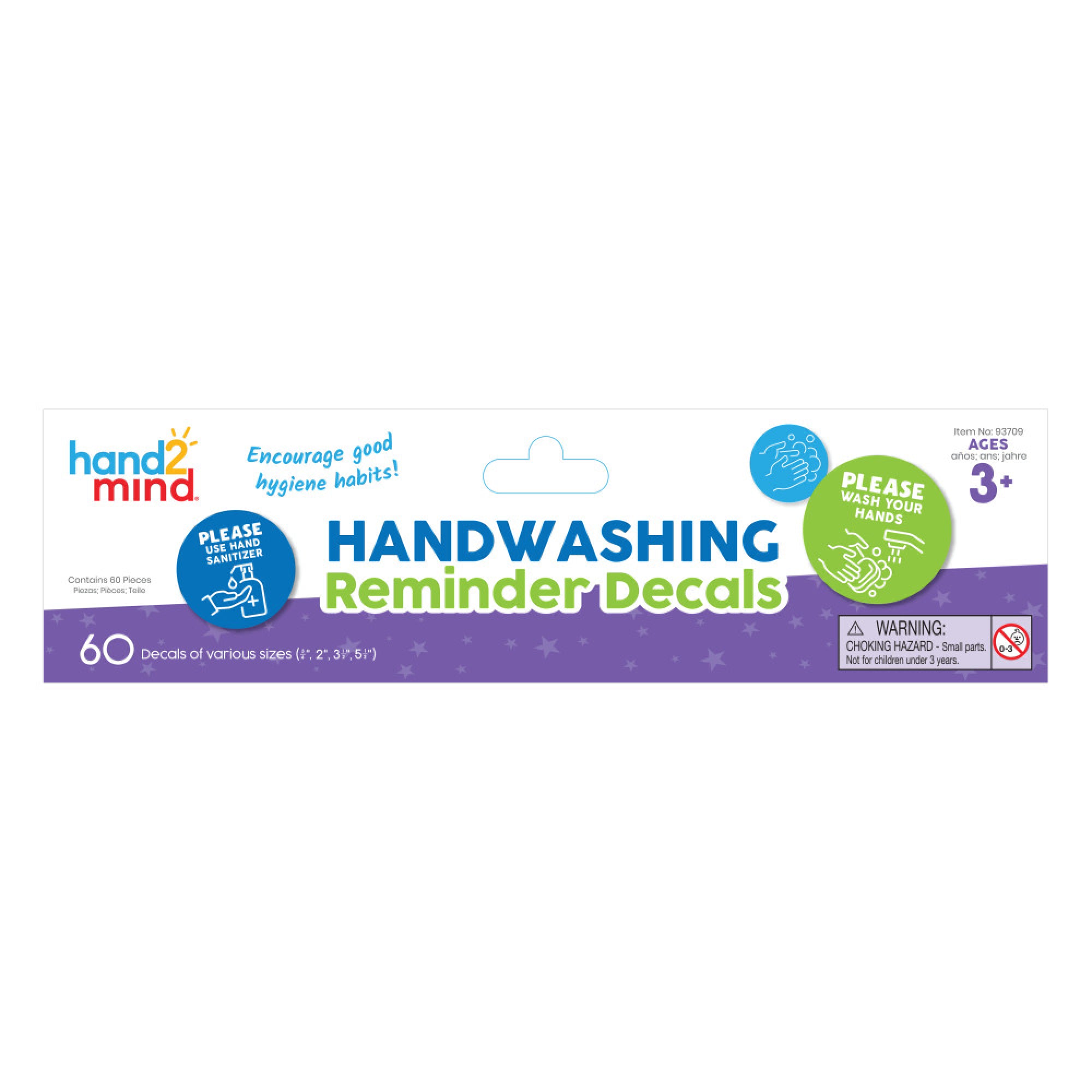 Handwashing Reminder Decals, Set of 60 - A1 School Supplies