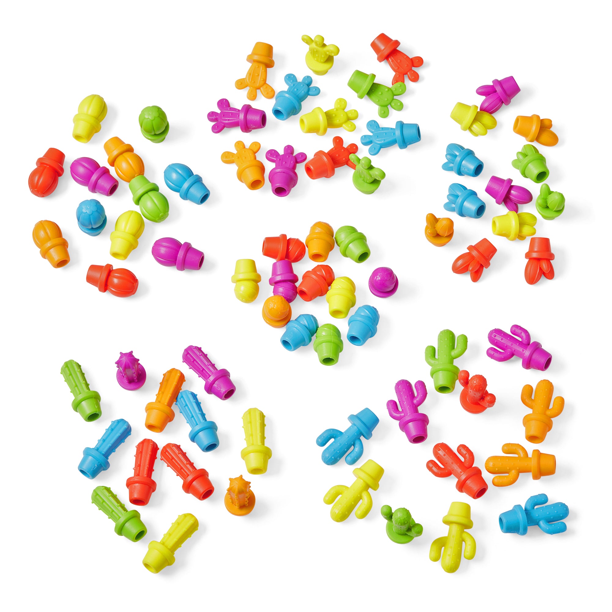 Colorful Cactus Counters, Set of 72