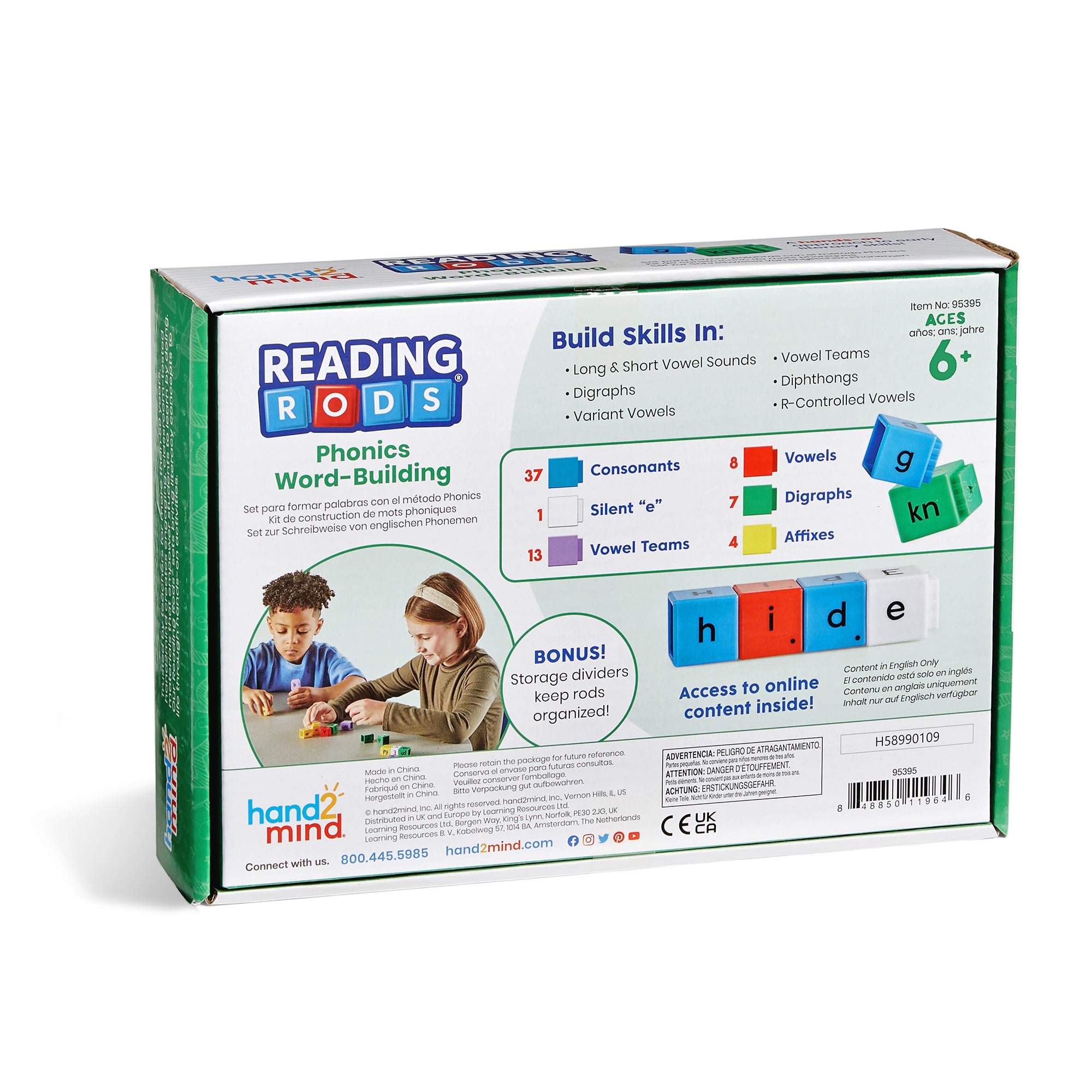 Reading Rods Phonics Word-Building Set - A1 School Supplies