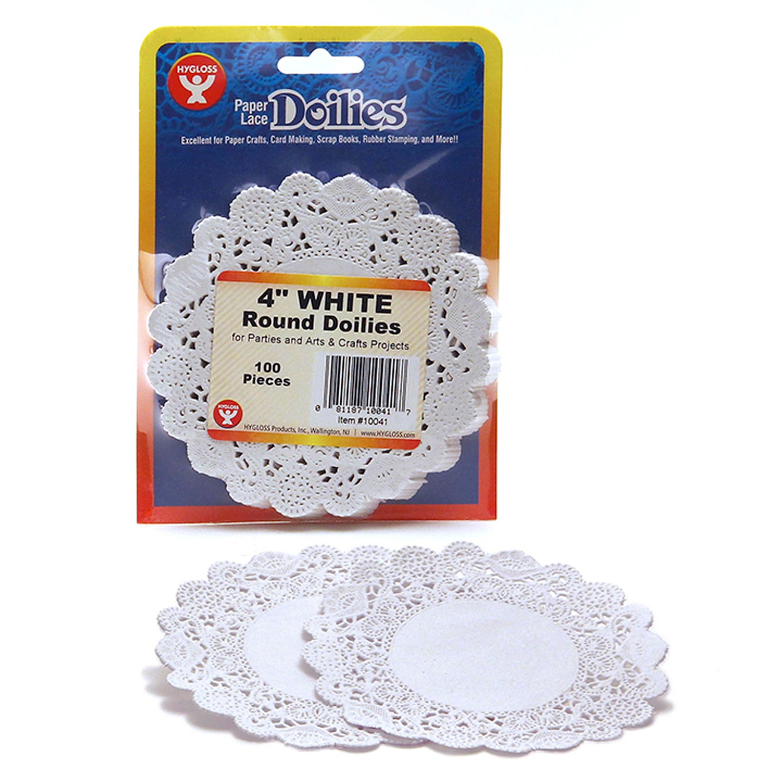 Round Paper Lace Doilies, White, 4", 100 Per Pack, 6 Packs - A1 School Supplies