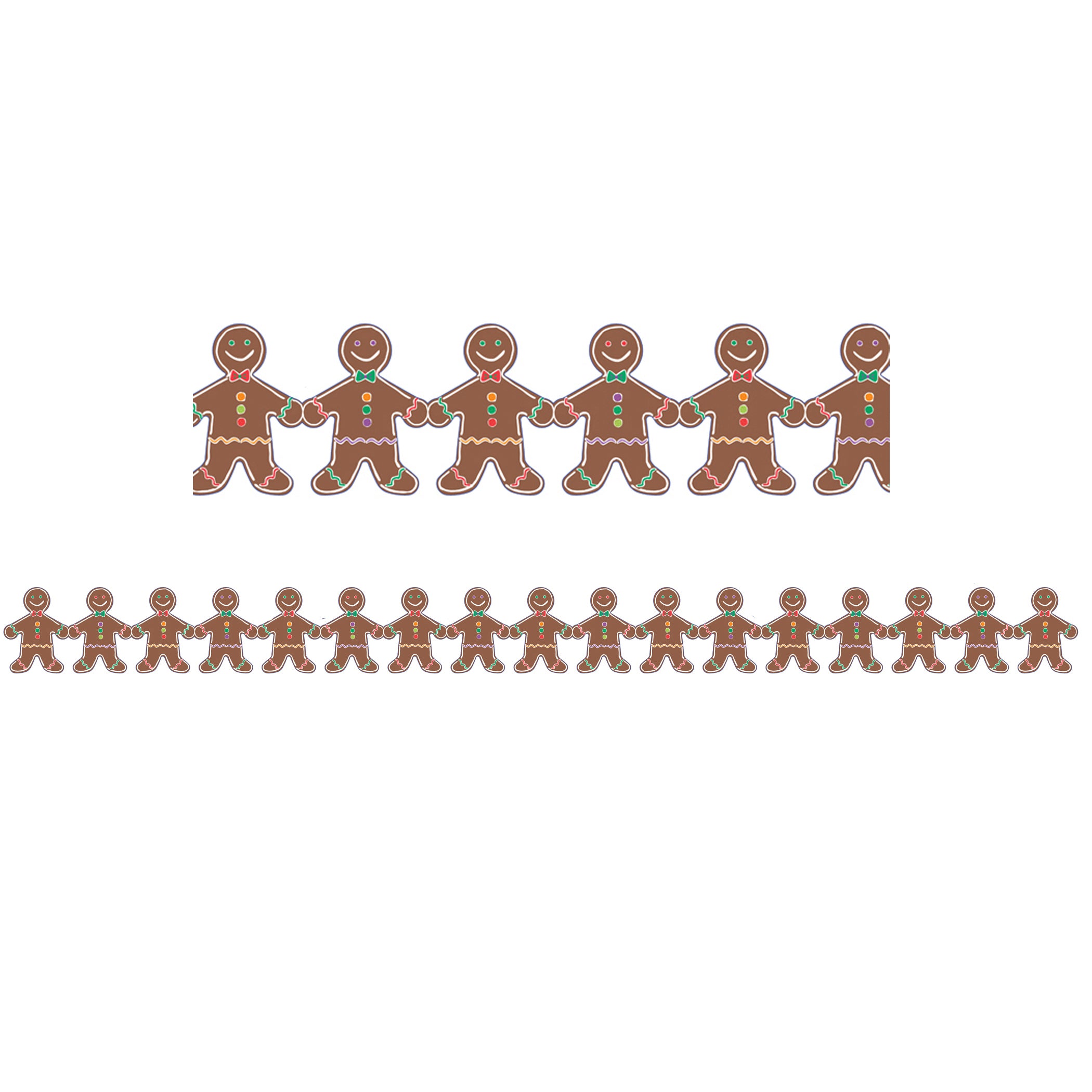 Gingerbread Men Classroom Borders, 36 Feet Per Pack, 6 Packs