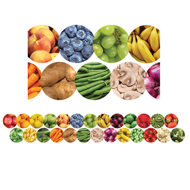 Fruits And Veggies Border, 36 Feet Per Pack, 6 Packs - A1 School Supplies