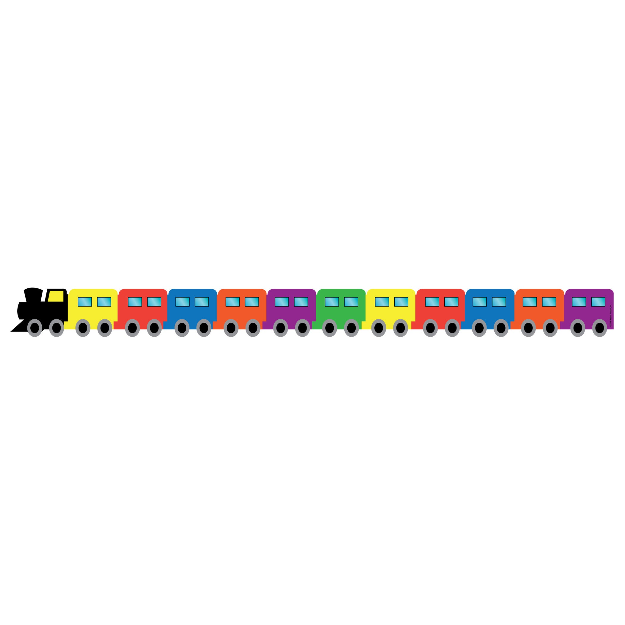 Train Die-Cut Border, 12 Strips/36 Feet Per Pack, 6 Packs - A1 School Supplies