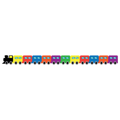 Train Die-Cut Border, 12 Strips/36 Feet Per Pack, 6 Packs - A1 School Supplies