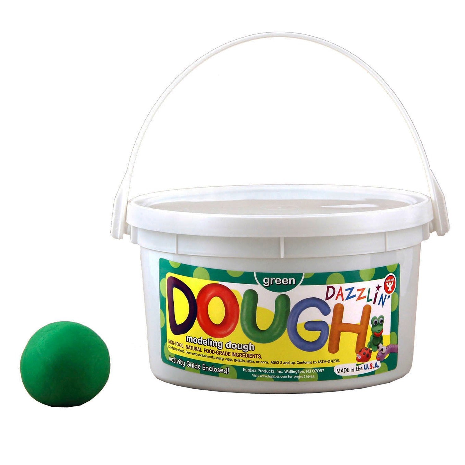 Dazzlin' Dough, Green, 3 lb. Tub, Pack of 3 - A1 School Supplies